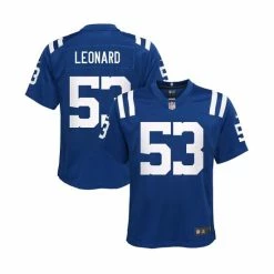 Discount 💯 Nike Youth Boys And 👧 Girls Darius Leonard Royal Indianapolis Colts Game Player Jersey 🥰