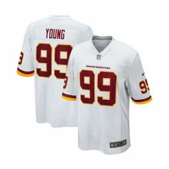 Best Sale ❤️ Nike Men's Chase Young White Washington Football Team Player Game Jersey ⌛