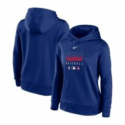 Cheap ๐ Nike ๐ฉ Women's Royal Chicago Cubs Authentic Collection Performance Pullover Hoodie โญ