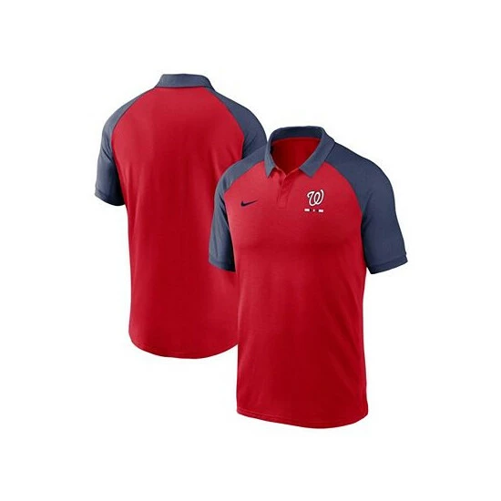 Cheap ๐ Nike Men's Red Washington Nationals Legacy Tri-Blend Raglan Performance Polo ๐ 4 Cheap ๐ Nike Men's Red Washington Nationals Legacy Tri-Blend Raglan Performance Polo ๐ - Image 2