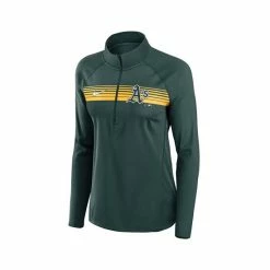 Hot Sale 👍 Nike 👩 Women's Green Oakland Athletics Seam-To-Seam Element Half-Zip Performance Pullover Jacket 🔔 -Outlet Nike Store unnamed file 1167