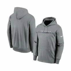 Top 10 ๐ฏ Nike Men's Heather Charcoal Seattle Seahawks Wordmark Therma Performance Pullover Hoodie ๐