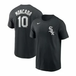 Budget 💯 Nike Youth Big Boys Yoan Moncada Black Chicago White Sox Player Name And Number T-Shirt 💯