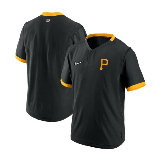 Best Sale 🎉 Nike Men's Black, Gold-Tone Pittsburgh Pirates Authentic Collection Short Sleeve Hot Pullover Jacket 🎁 3 Best Sale 🎉 Nike Men's Black, Gold-Tone Pittsburgh Pirates Authentic Collection Short Sleeve Hot Pullover Jacket 🎁