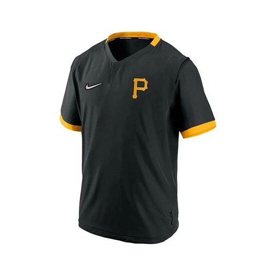 Best Sale 🎉 Nike Men's Black, Gold-Tone Pittsburgh Pirates Authentic Collection Short Sleeve Hot Pullover Jacket 🎁 5 Best Sale 🎉 Nike Men's Black, Gold-Tone Pittsburgh Pirates Authentic Collection Short Sleeve Hot Pullover Jacket 🎁 - Image 3