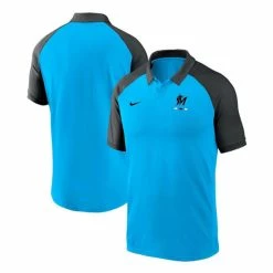 Cheapest 🎁 Nike Men's Blue Miami Marlins Legacy Tri-Blend Raglan Performance Polo 🔔