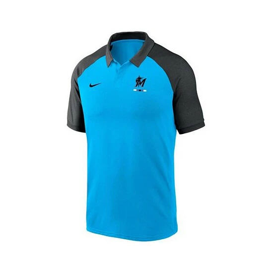 Cheapest ๐ Nike Men's Blue Miami Marlins Legacy Tri-Blend Raglan Performance Polo ๐ 5 Cheapest ๐ Nike Men's Blue Miami Marlins Legacy Tri-Blend Raglan Performance Polo ๐ - Image 3