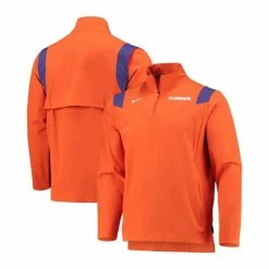 Budget 🔔 Nike Men's Orange Clemson Tigers Coach Half-Zip Jacket ⌛