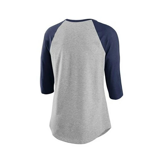 Best Sale ๐ Nike ๐ฉ Women's Gray, Navy Cleveland Indians Encircled Tri-Blend 3/4-Sleeve Raglan T-shirt ๐ 4 Best Sale ๐ Nike ๐ฉ Women's Gray, Navy Cleveland Indians Encircled Tri-Blend 3/4-Sleeve Raglan T-shirt ๐ - Image 2