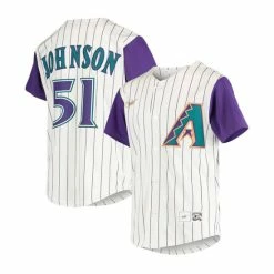 Hot Sale ๐งจ Nike Youth Boys And ๐ง Girls Randy Johnson Cream Arizona Diamondbacks Alternate Cooperstown Collection Player Jersey ๐