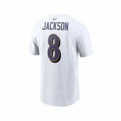 Flash Sale 🧨 Nike Men's Lamar Jackson White Baltimore Ravens Name And Number T-shirt 🛒 -Outlet Nike Store unnamed file 1304