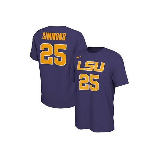 Cheap โ Nike Men's Ben Simmons Purple LSU Tigers Retro Alumni ๐ Basketball Jersey T-shirt ๐ 4 Cheap โ Nike Men's Ben Simmons Purple LSU Tigers Retro Alumni ๐ Basketball Jersey T-shirt ๐ - Image 2