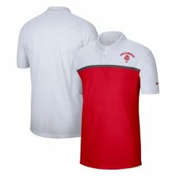 Brand new ⭐ Nike Men's White, Scarlet Ohio State Buckeyes Color Block Victory Performance Polo 🎁