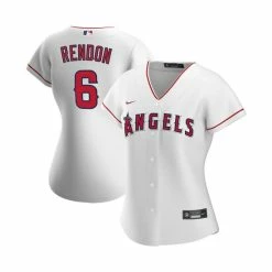 Best deal 🧨 Nike 👩 Women's Anthony Rendon White Los Angeles Angels Home Replica Player Jersey 😍