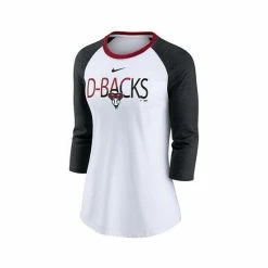 Best Pirce 😍 Nike 👩 Women's White, Heathered Black Arizona Diamondbacks Color Split Tri-Blend 3/4 Sleeve Raglan T-shirt ❤️ -Outlet Nike Store unnamed file 1421
