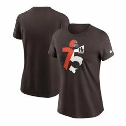 Best Sale 🔥 Nike 👩 Women's Brown Cleveland Browns 75th Anniversary State T-shirt 🌟