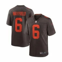New 🥰 Nike Men's Baker Mayfield Brown Cleveland Browns Alternate Game Jersey 😉