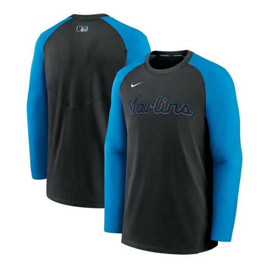 Top 10 ๐ฏ Nike Men's Black, Blue Miami Marlins Authentic Collection Pregame Performance Raglan Pullover Sweatshirt ๐ 3 Top 10 ๐ฏ Nike Men's Black, Blue Miami Marlins Authentic Collection Pregame Performance Raglan Pullover Sweatshirt ๐
