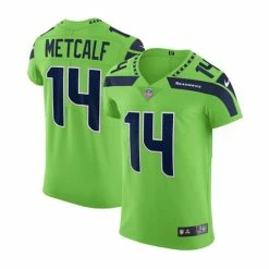 Top 10 😍 Nike Men's DK Metcalf Neon Green Seattle Seahawks Alternate Vapor Elite Player Jersey 😍