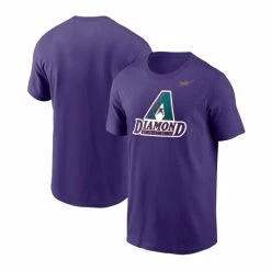 New 👏 Nike Men's Purple Arizona Diamondbacks Cooperstown Collection Logo T-shirt ✔️