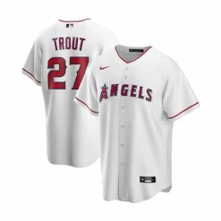 Flash Sale 💯 Nike Men's Mike Trout White Los Angeles Angels Home Replica Player Name Jersey 🌟