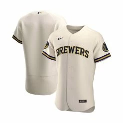 Brand new ๐ฅฐ Nike Men's Cream Milwaukee Brewers Home Authentic Team Jersey ๐ฅฐ