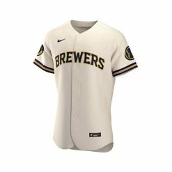 Brand new 🥰 Nike Men's Cream Milwaukee Brewers Home Authentic Team Jersey 🥰 -Outlet Nike Store unnamed file 1588