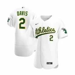 Budget 🔥 Nike Men's Khris Davis White Oakland Athletics Home Authentic Player Jersey ⭐