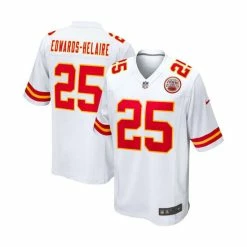 Flash Sale 🎉 Nike Men's Clyde Edwards-Helaire White Kansas City Chiefs Game Jersey 🛒