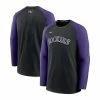 Budget 👏 Nike Men's Black, Purple Colorado Rockies Authentic Collection Pregame Performance Pullover Sweatshirt 👍 -Outlet Nike Store unnamed file 1610