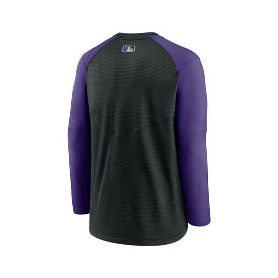 Budget ๐ Nike Men's Black, Purple Colorado Rockies Authentic Collection Pregame Performance Pullover Sweatshirt ๐ 4 Budget ๐ Nike Men's Black, Purple Colorado Rockies Authentic Collection Pregame Performance Pullover Sweatshirt ๐ - Image 2
