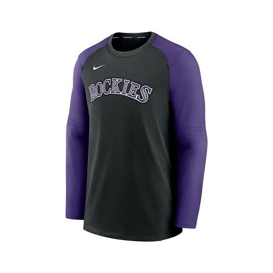 Budget ๐ Nike Men's Black, Purple Colorado Rockies Authentic Collection Pregame Performance Pullover Sweatshirt ๐ 5 Budget ๐ Nike Men's Black, Purple Colorado Rockies Authentic Collection Pregame Performance Pullover Sweatshirt ๐ - Image 3