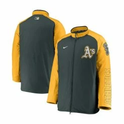 Buy ๐ Nike Men's Green Oakland Athletics Authentic Collection Dugout Full-Zip Jacket โญ