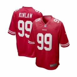 Outlet 🔥 Nike Men's Javon Kinlaw Scarlet San Francisco 49ers Game Jersey 👍