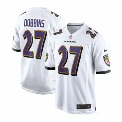 Cheap 🎁 Nike Men's J.K. Dobbins White Baltimore Ravens Game Jersey 😀