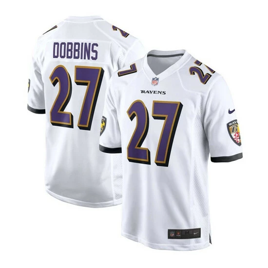Cheap ๐ Nike Men's J.K. Dobbins White Baltimore Ravens Game Jersey ๐ 3 Cheap ๐ Nike Men's J.K. Dobbins White Baltimore Ravens Game Jersey ๐