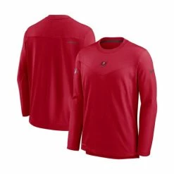 Hot Sale 😍 Nike Men's Red Tampa Bay Buccaneers Sideline Team Performance Pullover Sweatshirt 🤩