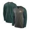 Deals ⌛ Nike Men's Charcoal, Green Oakland Athletics Authentic Collection Thermal Crew Performance Pullover Sweatshirt 😉 -Outlet Nike Store unnamed file 1711