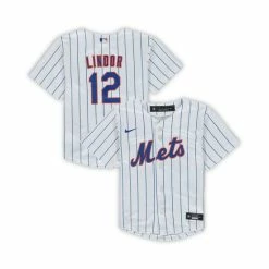 Coupon 🌟 Nike Toddler Boys And 👧 Girls Francisco Lindor White New York Mets Replica Player Jersey ✔️