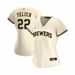 Budget ๐ฏ Nike ๐ฉ Women's Christian Yelich Cream Milwaukee Brewers Home Replica Player Jersey โ๏ธ