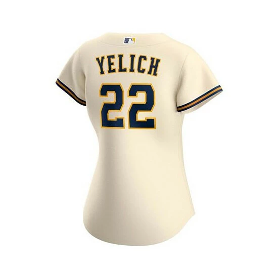 Budget ๐ฏ Nike ๐ฉ Women's Christian Yelich Cream Milwaukee Brewers Home Replica Player Jersey โ๏ธ 5 Budget ๐ฏ Nike ๐ฉ Women's Christian Yelich Cream Milwaukee Brewers Home Replica Player Jersey โ๏ธ - Image 3