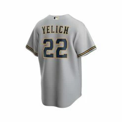 Brand new 🌟 Nike Men's Christian Yelich Gray Milwaukee Brewers Alternate Replica Player Jersey 💯 -Outlet Nike Store unnamed file 1854