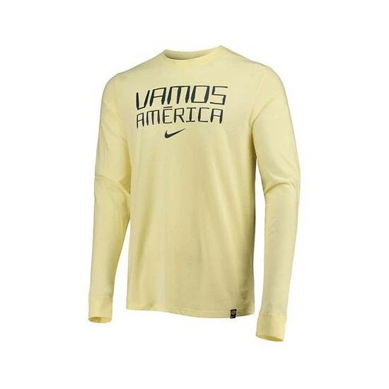 Top 10 🔔 Nike Men's Yellow Club America Voice Long Sleeve T-shirt 👍 5 Top 10 🔔 Nike Men's Yellow Club America Voice Long Sleeve T-shirt 👍 - Image 3