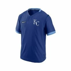 Buy 👍 Nike Men's Royal, Light Blue Kansas City Royals Authentic Collection Short Sleeve Hot Pullover Jacket 🎉 -Outlet Nike Store unnamed file 1890