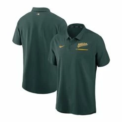 Wholesale 🔔 Nike Men's Green Oakland Athletics Authentic Collection Performance Polo 👕 Shirt 💯