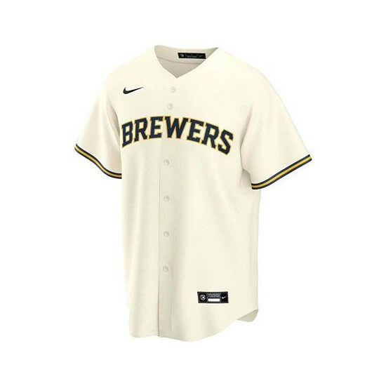 Best deal ๐ Nike Men's Christian Yelich Cream Milwaukee Brewers Alternate Replica Player Jersey ๐ 5 Best deal ๐ Nike Men's Christian Yelich Cream Milwaukee Brewers Alternate Replica Player Jersey ๐ - Image 3