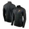 Discount 👏 Nike Men's Black Pittsburgh Pirates Team Logo Element Performance Half-Zip Pullover Jacket 🔔 -Outlet Nike Store unnamed file 1963