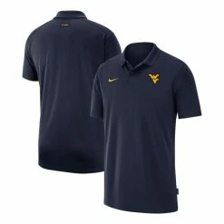Best Sale 😉 Nike Men's Navy West Virginia Mountaineers 2021 Early Season Victory Coaches Performance Polo 👍