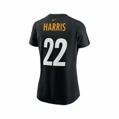 Cheap 😀 Nike 👩 Women's Najee Harris Black Pittsburgh Steelers 2021 NFL Draft First Round Pick Player Name Number T-shirt 😀 -Outlet Nike Store unnamed file 2002