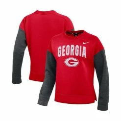 Coupon ๐ Nike ๐ฉ Women's Red, Charcoal Georgia Bulldogs Campus Dolman Pullover Sweatshirt ๐